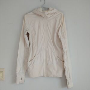 Lululemon Hooded Define Jacket Womens 8?White Full Zip Slim Fit Activewear*READ